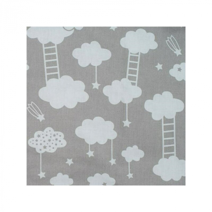 Set 3 piese, New Baby, Luxury, Baby Nest cu doua fete, Cu paturica si pernuta in forma de inima, Minky Heart Cloud [8]