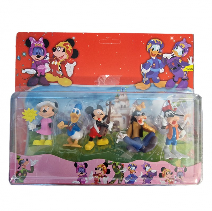 Setul de figurine tip Mickey Mouse include cinci personaje inspirate din universul Mickey Mouse. [1]