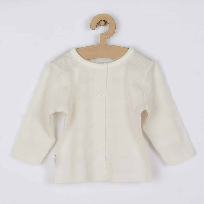 Set 4 piese: bluza, body cu maneca lunga, salopeta fara maneci, caciulita, Marime 56, Din bumbac 100%, New Baby, Sweet Bear Beige [5]