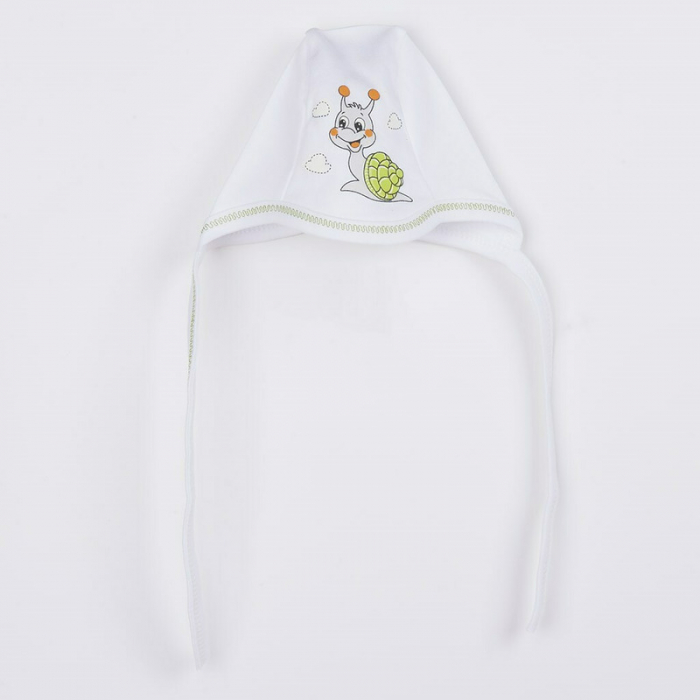 Set 4 piese: body cu maneca lunga, salopeta fara maneci, caciulita, manusi, Marime 56, Din bumbac 100%, New Baby, Snail [6]