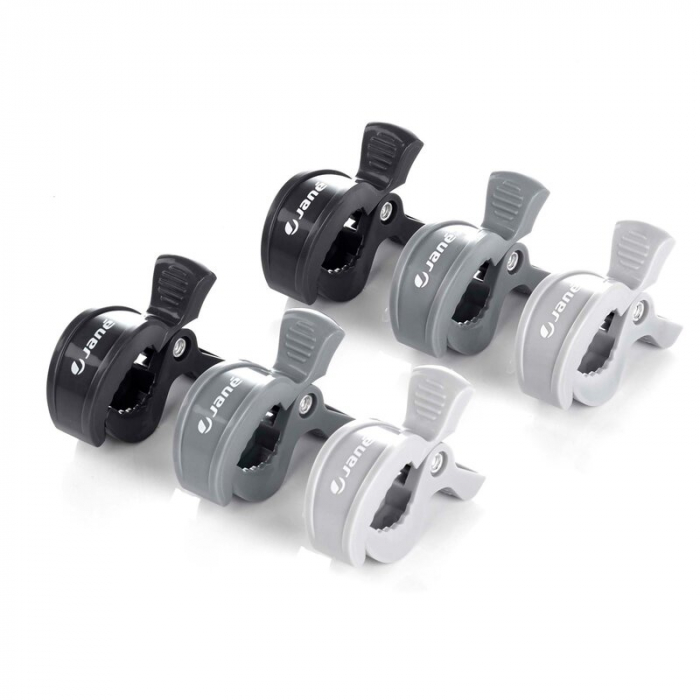 Set 6 clesti pentru carucior, Jane, Multifunctional, Gri si negru [1]