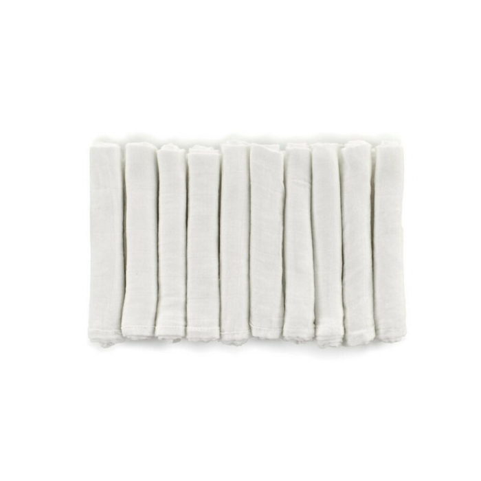 Set 6 scutece, Jane, Din muselina de bambus, Hipoalergenice, 35 x 35 cm, White [1]