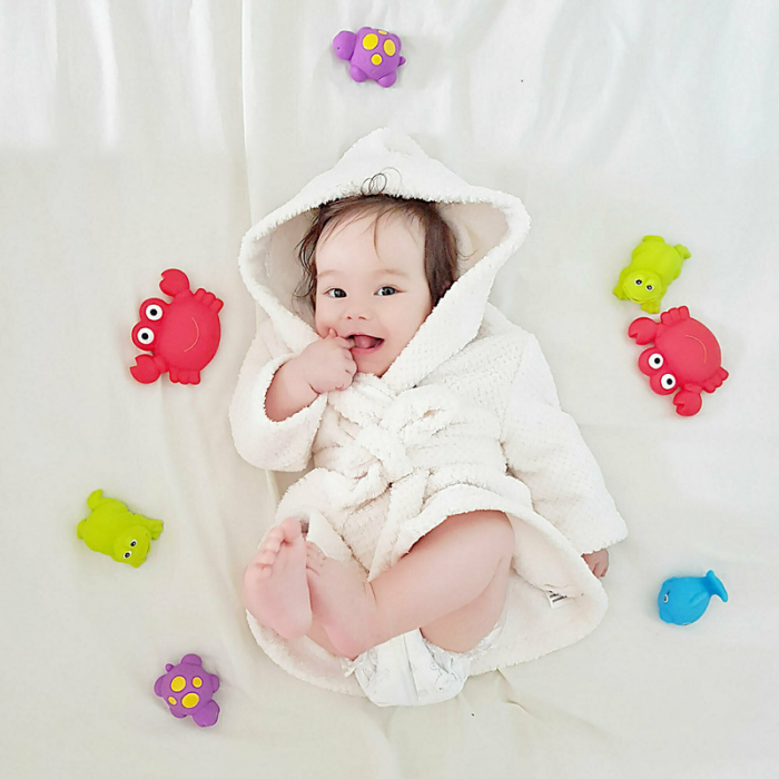Set 7 animalute de baie, Fara gauri, Cu gentuta pentru transport, Fara BPA, Floating Sea Friends, Playgro, New Blue [5]