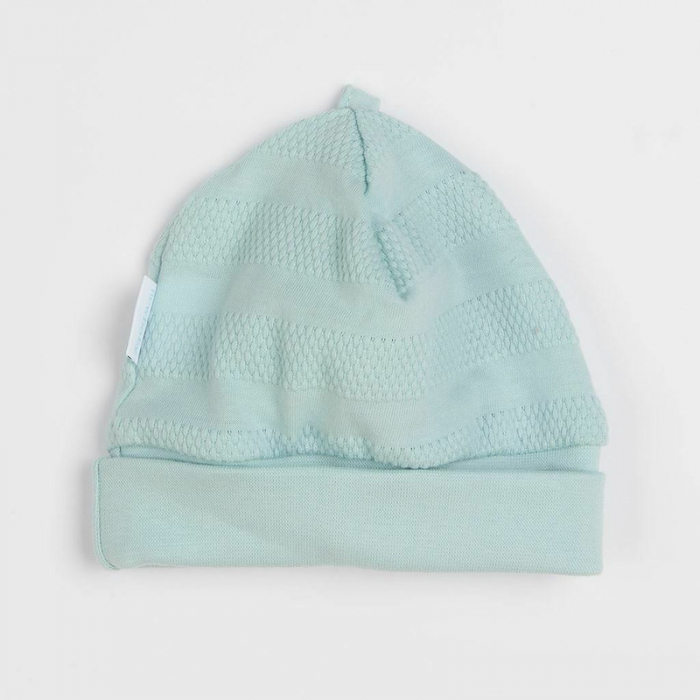 Set 7 piese: body cu maneca lunga, bluza, pantalonasi cu botosei, salopeta fara maneci, caciulita, manusi, botosei, Marime 56, Din bumbac 100%, New Baby, I am Blue [7]