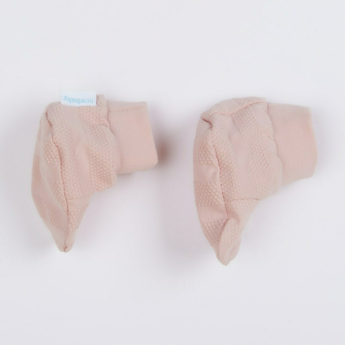 Set 7 piese: body cu maneca lunga, bluza, pantalonasi cu botosei, salopeta fara maneci, caciulita, manusi, botosei, Marime 56, Din bumbac 100%, New Baby, I am Pink [9]