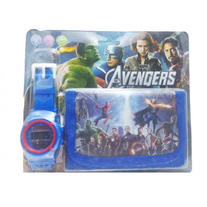 Set ceas electronic cu portofel diferite personaje [7]