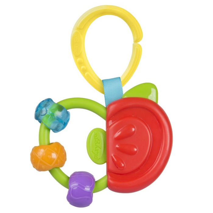 Set jucarii carucior si dentitie, Playgro, Clip Clop, Cu 3 jucarii, Cu 3 inele pentru dentitie, Cu diverse forme si texturi, Cu sunete si zornaieli, Dezvolta abilitatile motorii si imaginatia, 0 luni+ [3]