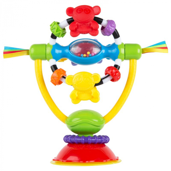 Set jucarii interactive, Playgro, Include 6 cupe pentru stivuire, 6 inele, o jucarie din plus si o jucarie cu ventuza, 6 luni+, Sensory Llama Explore and Play Gift Pack [4]