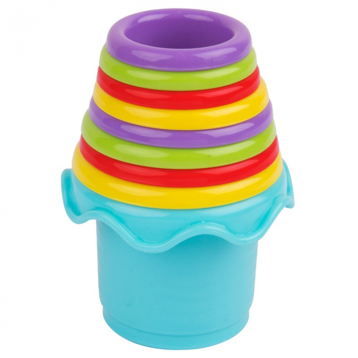 Set jucarii interactive, Playgro, Include 6 cupe pentru stivuire, 6 inele, o jucarie din plus si o jucarie cu ventuza, 6 luni+, Sensory Llama Explore and Play Gift Pack [8]
