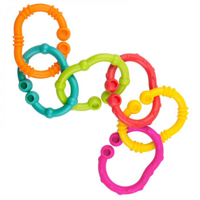 Set jucarii interactive, Playgro, Include 6 cupe pentru stivuire, 6 inele, o jucarie din plus si o jucarie cu ventuza, 6 luni+, Sensory Llama Explore and Play Gift Pack [6]
