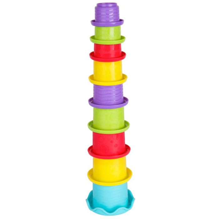 Set jucarii interactive, Playgro, Include 6 cupe pentru stivuire, 6 inele, o jucarie din plus si o jucarie cu ventuza, 6 luni+, Sensory Llama Explore and Play Gift Pack [7]