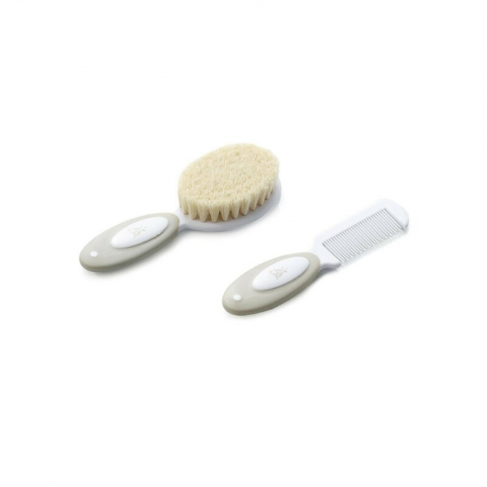 Set perie si pieptene, Jane, Din peri naturali, 0 luni+, Bej [1]
