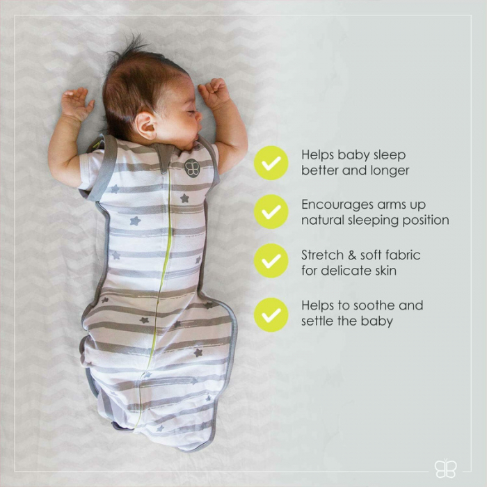 Sistem de infasare 3 in 1, Sleep, Confortabil si sigur, Cu 3 pozitii ale bratelor, Medium, Pentru 6 - 8.5 Kg, Bbluv, Grey [4]