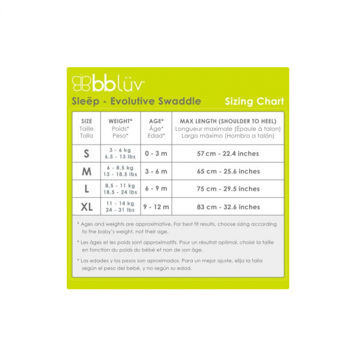 Sistem de infasare 3 in 1, Sleep, Confortabil si sigur, Cu 3 pozitii ale bratelor, Medium, Pentru 6 - 8.5 Kg, Bbluv, Grey [13]