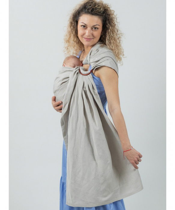 Sling Cu Inele ISARA Silver Grey Bamboo Linen [4]