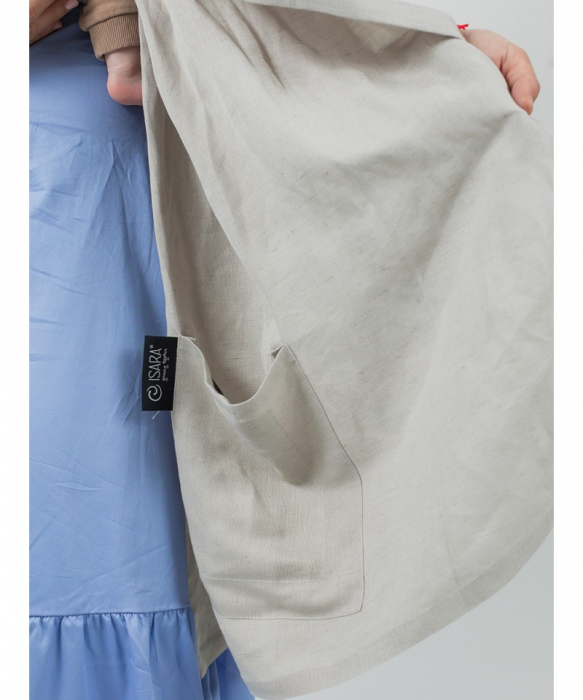 Sling Cu Inele ISARA Silver Grey Bamboo Linen [7]