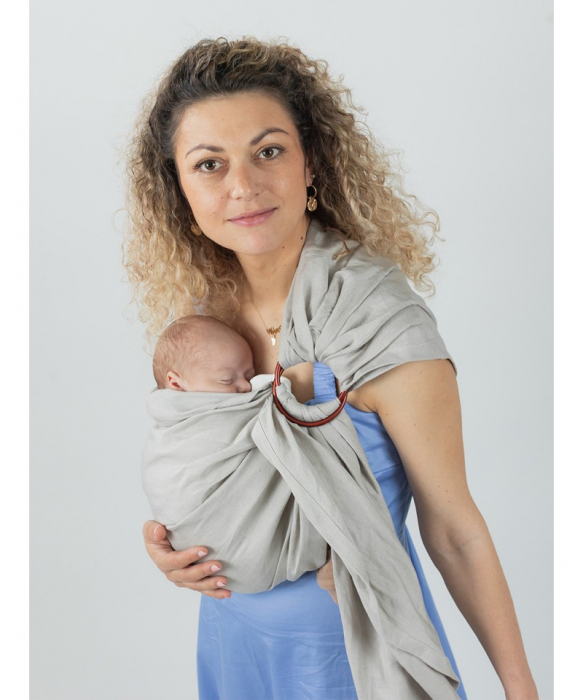 Sling Cu Inele ISARA Silver Grey Bamboo Linen [2]