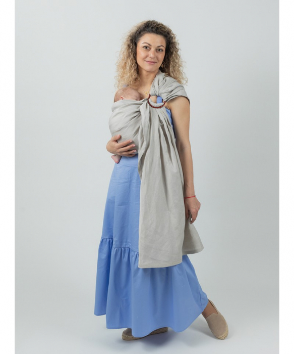 Sling Cu Inele ISARA Silver Grey Bamboo Linen [3]