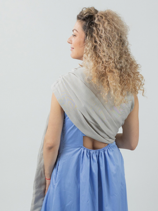 Sling cu Inele ISARA Silver Grey Bamboo Linen [2]