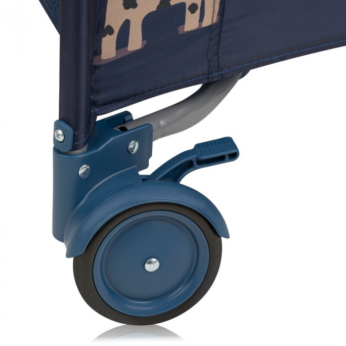 Tarc de joaca copii, Lionelo, Bonnie, Pana la 15 kg, 100 x 100 cm, Pliere compacta, Include geanta de transport, Din plasa, Cu intrare laterala cu fermoar, Cu roti, Cu salteluta din spuma, Conform cu  [10]