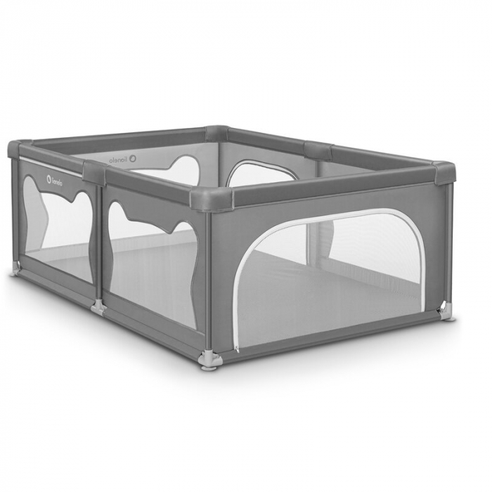 Tarc de joaca copii, Lionelo, Willow, 127 x 187 cm, Pliere compacta, Include geanta de transport, Din plasa, Cu doua intrari laterale si fermoar, Cu ventuze pentru stabilitate, Conform cu EN 12227:201 [2]