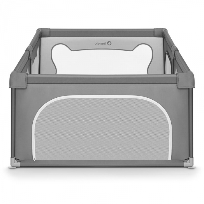 Tarc de joaca copii, Lionelo, Willow, 127 x 187 cm, Pliere compacta, Include geanta de transport, Din plasa, Cu doua intrari laterale si fermoar, Cu ventuze pentru stabilitate, Conform cu EN 12227:201 [6]
