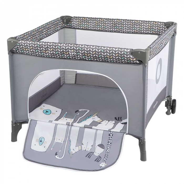 Tarc de joaca pliabil  Grey Scandi , 100 x 100 x 75 cm [6]