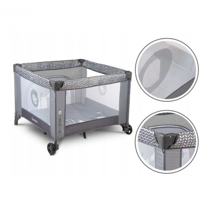 Tarc de joaca pliabil  Grey Scandi , 100 x 100 x 75 cm [10]