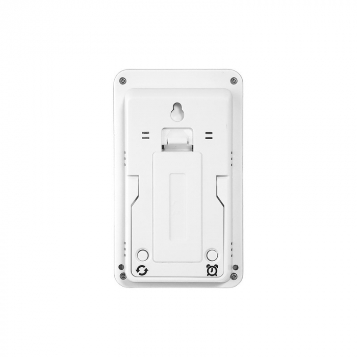 Termometru/Higrometru digital, Bbluv, 2 in 1, Igro, Cu ceas si alarma, Ecran LCD, Pe baza de baterii AAA, White [6]