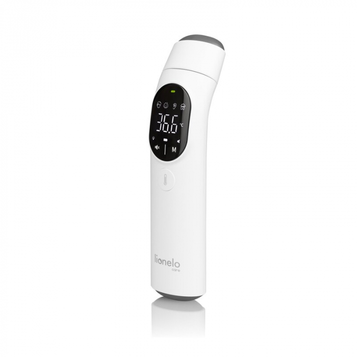Termometru, Lionelo, FeverScan, Cu infrarosu, Fara contact, Rezultat ultrarapid, Potrivit si pentru alimente, Cu 4 moduri de functionare, Cu indicator LED si alarma sonora, Cu husa de depozitare [7]