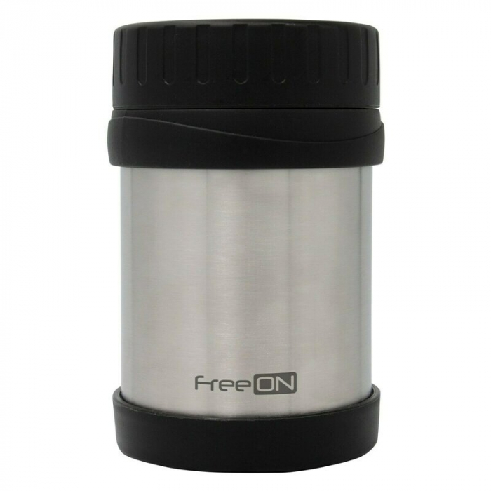 Termos pentru mancare solida, Din otel inoxidabil, 350 ml, FreeON, Gri [2]