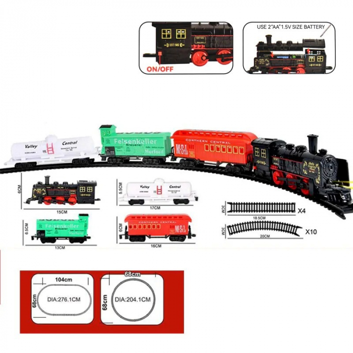 Tren electric pentru copii cu sina , 18 piese [1]