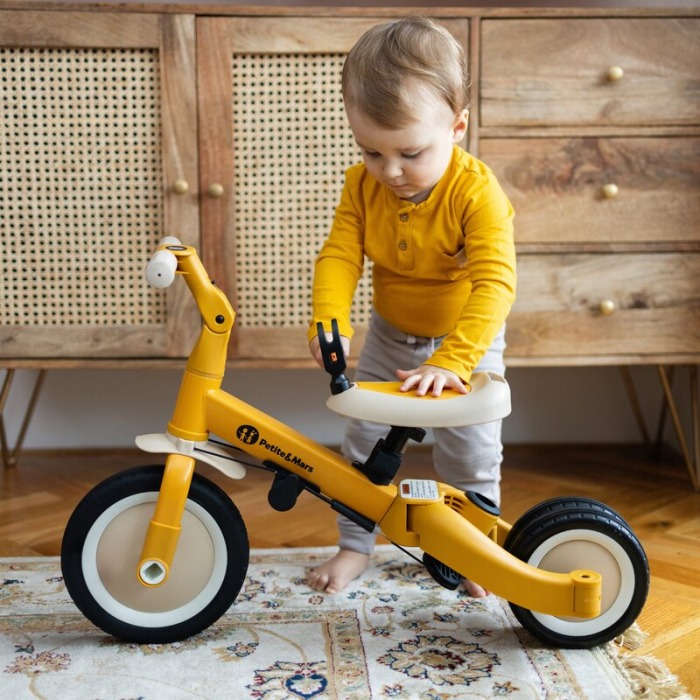 Tricicleta, Petite&Mars, Turbo, 5 in 1, Multifunctionala, Vehicul de impins, Bicicleta cu/fara pedale, Cu maner de ghidaj, Detasabil, Roti din cauciuc, Pana la 25 kg, 1.5-5 ani, Verde [17]