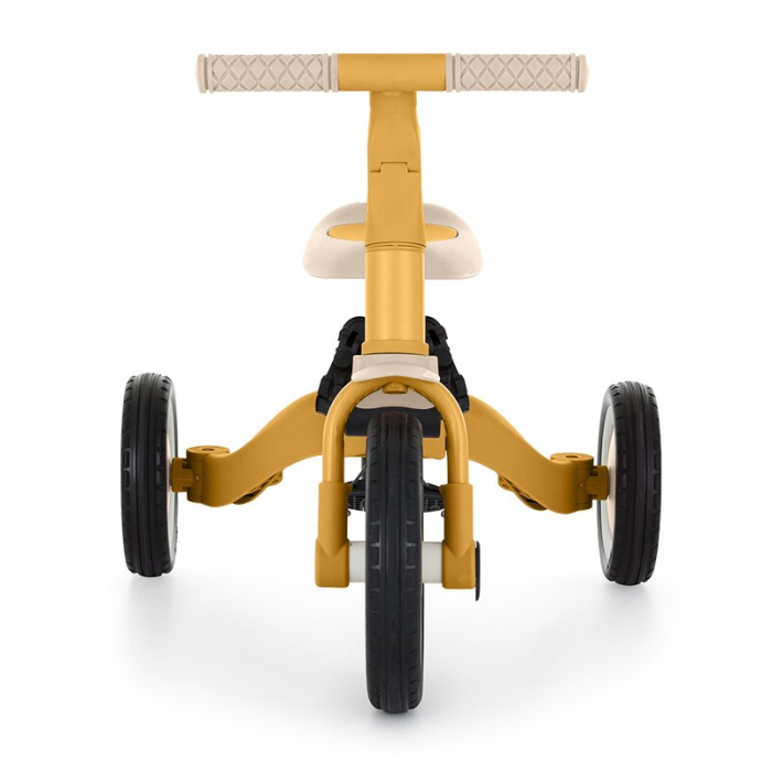 Tricicleta, Petite&Mars, Turbo, 5 in 1, Multifunctionala, Vehicul de impins, Bicicleta cu/fara pedale, Cu maner de ghidaj, Detasabil, Roti din cauciuc, Pana la 25 kg, 1.5-5 ani, Ocru [9]