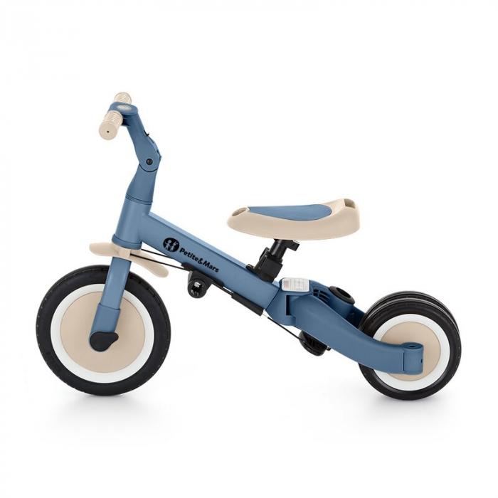 Tricicleta, Petite&Mars, Turbo, 5 in 1, Multifunctionala, Vehicul de impins, Bicicleta cu/fara pedale, Cu maner de ghidaj, Detasabil, Roti din cauciuc, Pana la 25 kg, 1.5-5 ani, Ocean Blue [8]