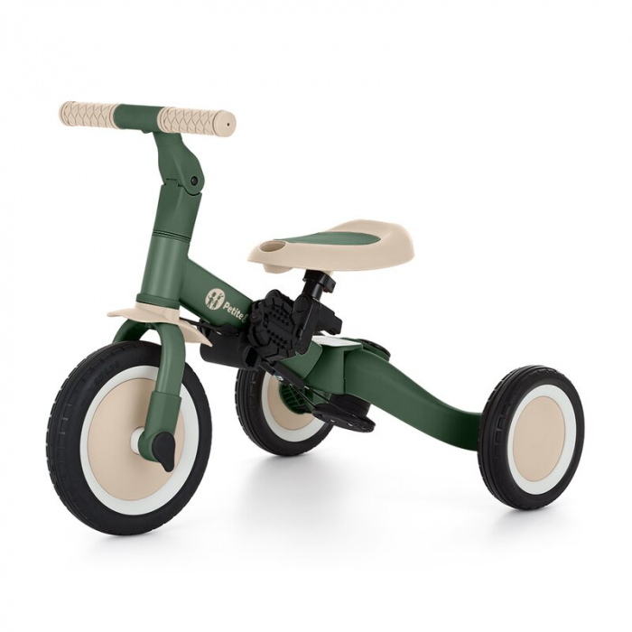 Tricicleta, Petite&Mars, Turbo, 5 in 1, Multifunctionala, Vehicul de impins, Bicicleta cu/fara pedale, Cu maner de ghidaj, Detasabil, Roti din cauciuc, Pana la 25 kg, 1.5-5 ani, Verde [3]