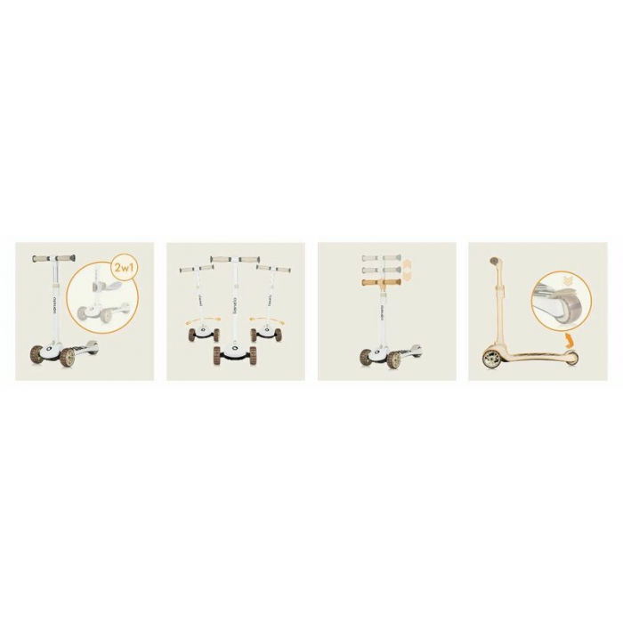 Trotineta, Lionelo, Franky, Multifunctionala, Pliabila, Pana la 50 kg, Bicicleta cu 3 roti si trotineta de echilibru, Ghidon reglabil, Sezut detasabil, Roti cu LED, Conform cu EN71, EN62115, 12 luni+, [29]