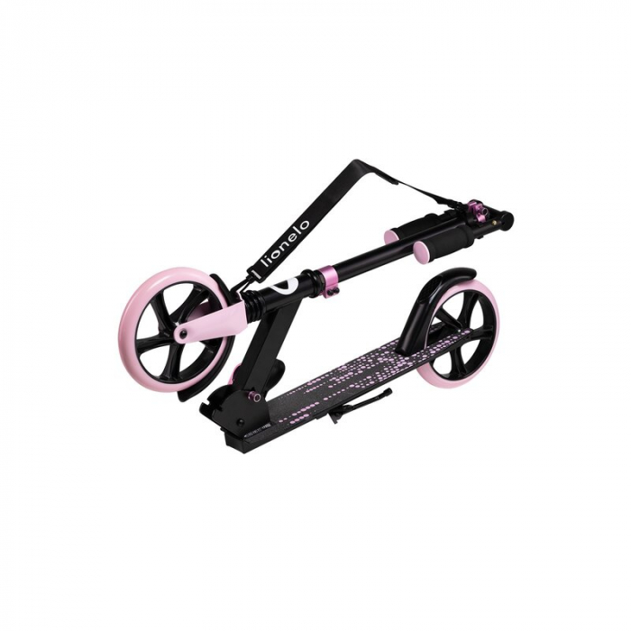 Trotineta, Lionelo, Luca, Pentru copii sau adulti, Ultrapliabila, Pana la 100 Kg, Conform cu standardul european de securitate EN14619, Roz [9]