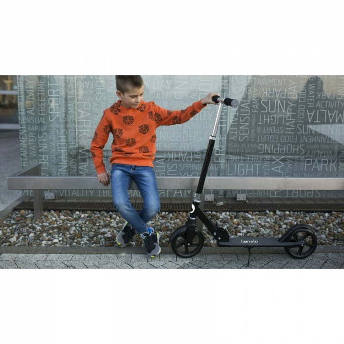 Trotineta, Lionelo, Luca, Pentru copii sau adulti, Ultrapliabila, Pana la 100 Kg, Conform cu standardul european de securitate EN14619, Roz [21]