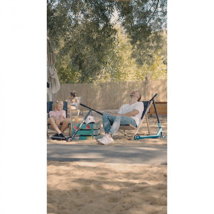 Trotineta, Lionelo, Whizz, Pentru Acrobatii, Rulmenti ABEC-9, Sistemul de compresie IHC 9, 20 - 100 kg, Conform cu standardul european de securitate EN14619, Verde/Negru [23]