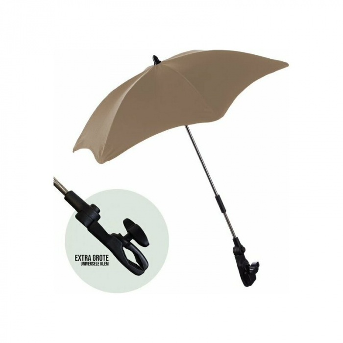 Umbrela carucior, FreeON, Universala, Din material impermeabil, Cu filtru UPF 50+, Anti-UV, Brown [4]