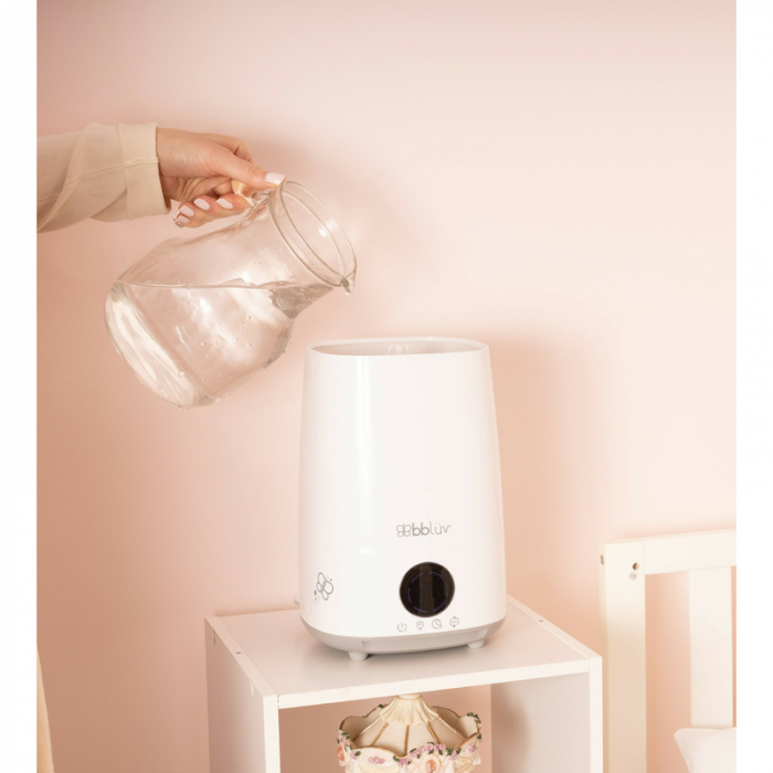 Umidificator, Bbluv, Umido, Cu ultrasunete si purificator de aer 4 In 1, Ultra silentios, Include difuzor de uleiuri esentiale, Cu panou de control digital, Cu telecomanda, Alb [9]