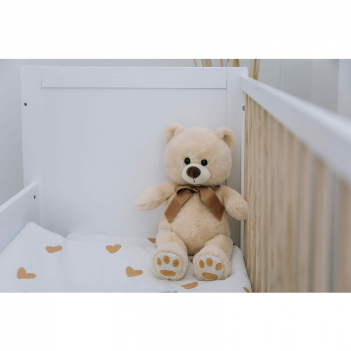 Ursulet de plus, Free2Play, Cosy, Moale, Cu fundita eleganta in jurul gatului, 45 cm, 0 luni+, Beige [3]