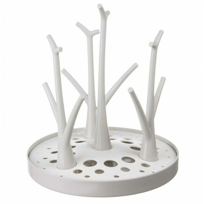 Uscator, Bocioland, Pentru biberoane, Cu design flexibil, Fara BPA, Pentru 8 recipiente, 22x26 cm, White [1]