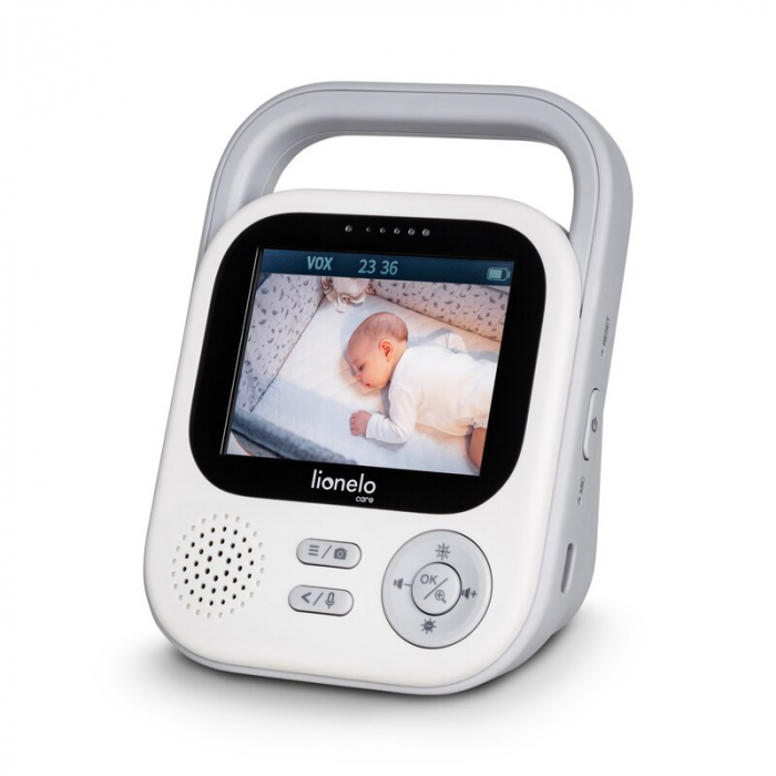 Video monitor, Lionelo, Babyline 3.2, Full HD, Comunicare bidirectionala, 2.8 inch, Cu sunete si mod de noapte, Cu 5 niveluri de detectare a sunetului, Alb [16]