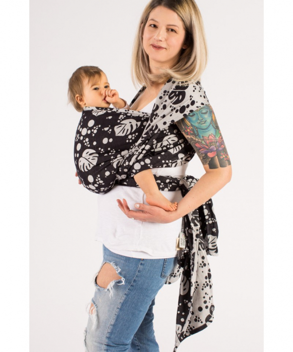 Wrap Tesut ISARA Philodendra Black Denim [2]