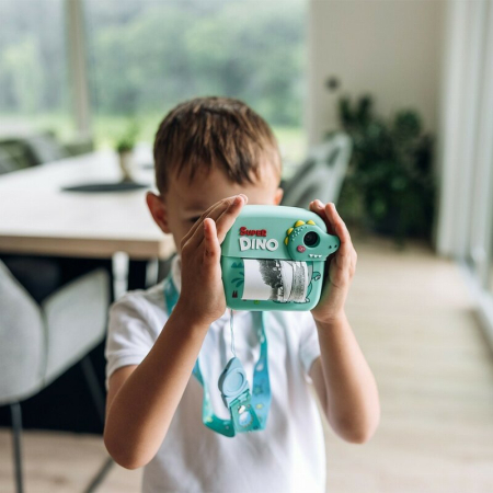 Aparat foto copii cu printare instant, Free2Play, Camere duale fata-spate, Cadre distractive, Cu 6 filtre, Unicorn [13]