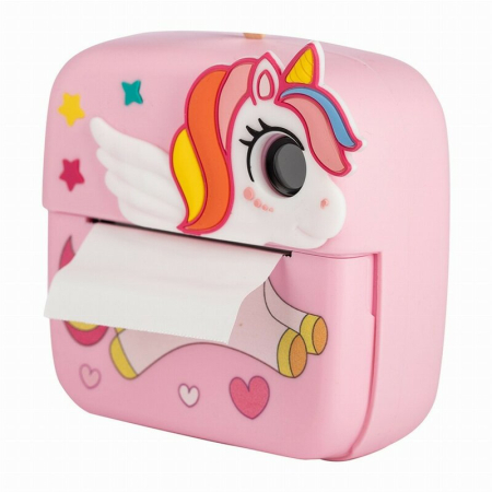 Aparat foto copii cu printare instant, Free2Play, Camere duale fata-spate, Cadre distractive, Cu 6 filtre, Unicorn [4]