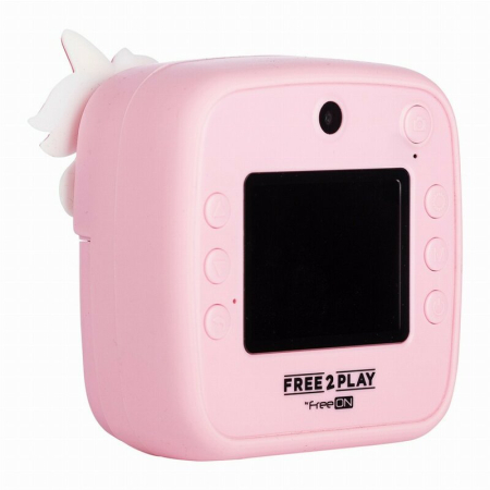 Aparat foto copii cu printare instant, Free2Play, Camere duale fata-spate, Cadre distractive, Cu 6 filtre, Unicorn [2]