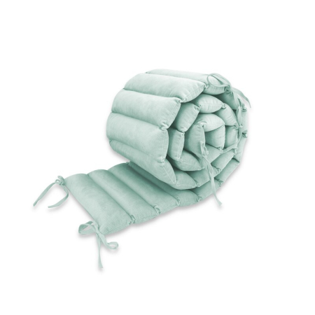 Patuturi din lemn - Aparatoare pentru patut, MimiNu, Tip panou, Pentru patut, Lungime 180 cm, Din catifea, Cold Mint
